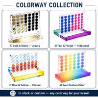 Jeu de société classique personnalisé en acrylique Quatre à la suite, Jeu d'échecs Tic Tac Toe 4 en ligne, Présentoir sur mesure, Logo personnalisé en acrylique