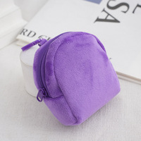 Mode couleur bonbon en peluche petits sacs porte-monnaie porte-clés promotionnel mini sac à dos porte-clés portefeuille pendentif Anti-perte accessoires