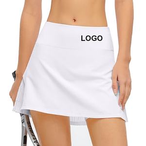 Falda deportiva de verano para mujer personalizada Falda corta plisada de secado rápido con pantalones cortos interiores Transpirable Cintura delantera Logo Servicio OEM - Product Image 1