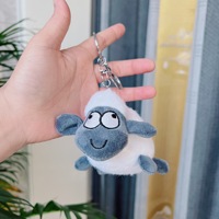 Pendentif en peluche mouton inspiré de TikTok, cadeau du Nouvel An, porte-clés jouet, sac élégant, rembourrage en coton PP, 11-30cm