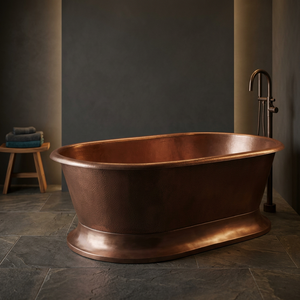 Bañera Ovalada de Cobre de Lujo Independiente, Bañera Duradera para Baño, Hotel, Villa, Artesanía India - Product Image 3