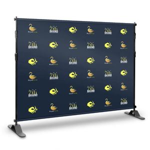 Trade Show Back Wall Backdrop Graphic Exhibition Tube System Table Cover Pop up Banner Happy Birthday Decoration - Product Image 3
