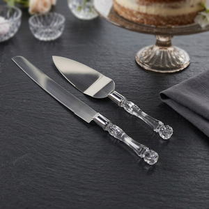 KNISET01 Ensemble de couteaux à gâteau non toxiques en acier inoxydable, 2 pièces, argent - Product Image 3