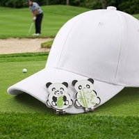 Clip Magnético para Gorra de Golf con Diseño de Panda y Bambú, con Marcador de Pelota de Golf Extraíble, Novedoso, con Logotipo Personalizado, Regalo de Golf