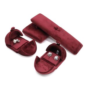Red <b>Velvet</b> Luxurious Rectangular <b>Jewelry</b> Packaging <b>Box</b> for Rings Bracelets Pendants Anti-Oxidation Portable Wedding Gift <b>Box</b> - Product Image 4