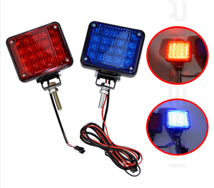 Lumières rouges bleues, feux stroboscopiques de moto <span class=keywords><strong>12V</strong></span> 24V <span class=keywords><strong>LED</strong></span> pour voiture camion lampes clignotantes rectangulaires - Product Image 1