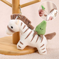 Mascotte de l'année du Cheval, poupée du zodiaque chinois, jouet en peluche, pendentif de sac, porte-clés, poupée en tissu personnalisable