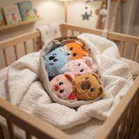 Balle anti-stress en peluche mignonne à motif animal de dessin animé, avec fourrure rebondissante très élastique, 8 cm, unisexe, pour anniversaire