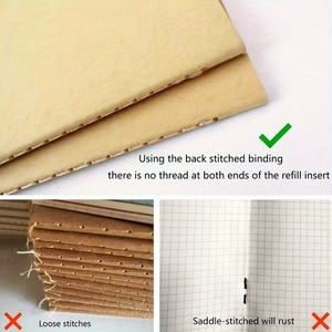 A6 Bloc-notes de voyage en cuir PU gravé de 144 pages pour le collège - Product Image 3