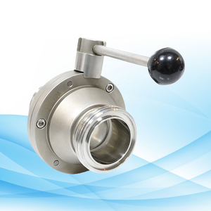 Joint de vanne papillon manuel Tri trèfle sanitaire 304/316 SS-Acier inoxydable de qualité alimentaire - Product Image 4