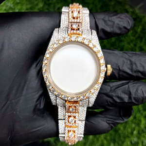 Montres RUDRA JEWELS, montres de luxe en acier inoxydable, mouvement mécanique automatique, sport, élégantes, montres en moissanite, cristal - Product Image 1