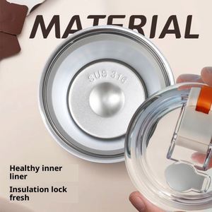 Nuevo Termo Portátil de Acero Inoxidable de 500ml con Diseño Lindo a Rayas, Taza de Regalo con Aislamiento Térmico de 6-12 Horas y Pajita para - Product Image 3