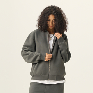 Felpe con Zip Spesse da <span class=keywords><strong>Uomo</strong></span> OEM/ODM, all'Ingrosso, con Cappuccio, Design Vintage Streetwear, Spalle Cadenti, per <span class=keywords><strong>Uomo</strong></span> - Product Image 3