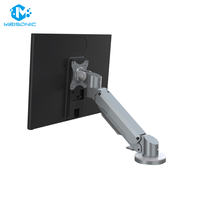 Support d'écran industriel Meisonic T9-GA01-Z noir pour salle de contrôle, 32 pouces, nouveau support d'ordinateur en alliage d'aluminium, capacité de charge de 20 kg