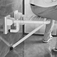 90 °   Siège de douche pliable en nylon, gain de place, antidérapant