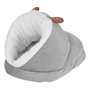Thickened cat <b>bed</b>, winter warm sleeping <b>bag</b>, semi-enclosed special cat sleeping mat, small and medium-sized dog slipper <b>bed</b>, - Product Image 1