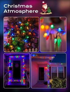 <span class=keywords><strong>Luces</strong></span> Solares <span class=keywords><strong>de</strong></span> Navidad C6 <span class=keywords><strong>de</strong></span> 17 pies con 50 LED, <span class=keywords><strong>Luces</strong></span> <span class=keywords><strong>de</strong></span> Cadena con Forma <span class=keywords><strong>de</strong></span> Fresa, 8 Modos <span class=keywords><strong>de</strong></span> Iluminación, Impermeables, Decorativas <span class=keywords><strong>para</strong></span> Jardín Exterior - Product Image 6
