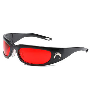 2024 nuova piccola montatura unica Moon Design y2k occhiali da <span class=keywords><strong>sole</strong></span> donna uomo sport alla moda equitazione occhiali da <span class=keywords><strong>sole</strong></span> occhiali Punk Moon Eyewear UV400 - Product Image 6