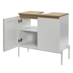 FSC- BSCI Factory Direct Bathroom Basin Cabinet with 2 Doors, Freestanding <strong>Under</strong> <strong>Sink</strong> <strong>Vanity</strong> Storage <strong>Unit</strong> with Adjustable Shelf - Product Image 1