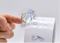 Autocollants transparents personnalisés, étiquettes transparentes en vinyle PVC, impression d'étiquettes, autocollants d'emballage, autocollants transparents pour bouteilles de bougies, pots, avec logo