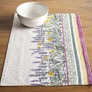 Serviette à carreaux ronde en lin de coton naturel rustique Style coréen traditionnel Collection de napperons de mariage imperméables - Product Image 4