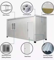 Maison conteneur modulaire préfabriquée de luxe, style moderne, démontable et portable, 10 pieds/20 pieds/40 pieds
