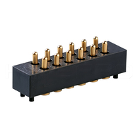 Conector Pogo Pin HYTEPRO C712 Chapado en Oro de 12 Pines con Resorte para Drones, Robots, Dispositivos Médicos y de Salud