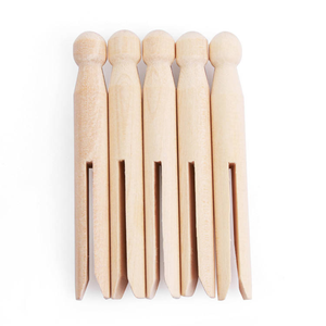 ไม้เบิร์ชธรรมชาติ ไม้หนีบผ้าหัวกลม สำหรับงานฝีมือ DIY - Product Image 6