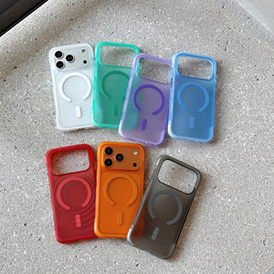 Coque de téléphone magnétique ondulée unie tendance pour iPhone 17 Pro Max, compatible avec le corps du téléphone Apple 16 Pro, anti-chute, pour modèles 16/17, marque tendance - Product Image 3