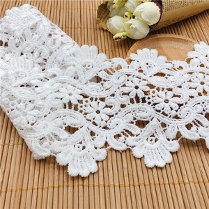 Dentelle française <span class=keywords><strong>brodée</strong></span> en <span class=keywords><strong>soie</strong></span> de lait, tissu doux pour la maison, accessoires en dentelle blanche, dentelle perlée pour mariage, décorations de vêtements en gros - Product Image 4