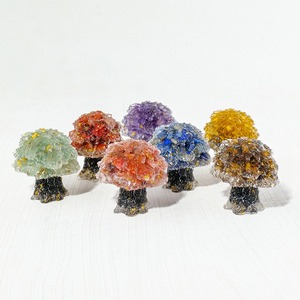 <span class=keywords><strong>Arbre</strong></span> en résine de cristal fait main, figurine en améthyste, quartz rose, œil de tigre, ornement de bureau, décoration, pierre de guérison, cadeau - Product Image 4