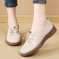 Chaussures décontractées ajourées pour femmes, respirantes, à talon compensé, à enfiler, confortables, antidérapantes, pour l'automne et l'été, usage quotidien