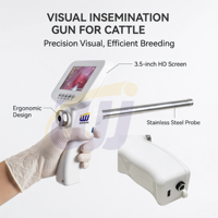 Pistolet d'insémination artificielle WANJIA avec caméra, pistolet visuel AI pour bétail, outil d'élevage vétérinaire