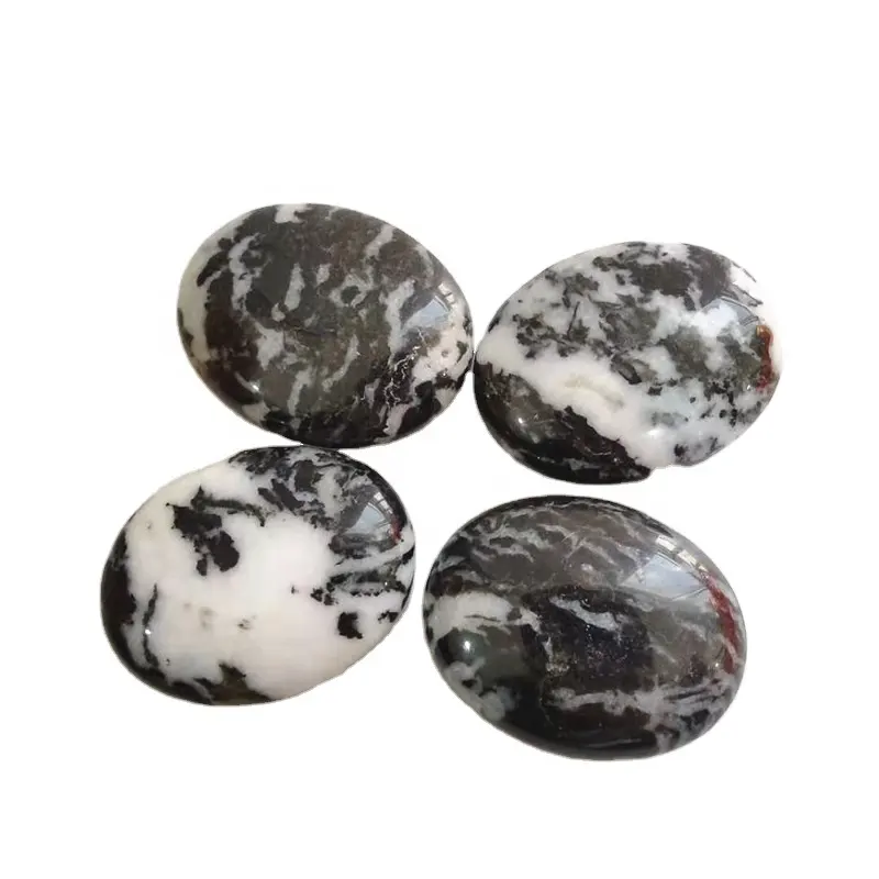 Toptan doğal kuvars Palmstone 45mm siyah ve beyaz şerit eskitme cilalı taş