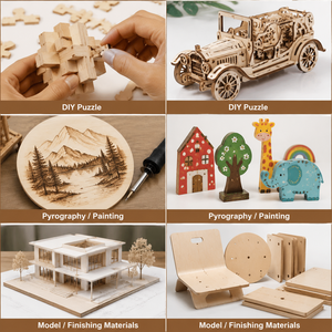 Plaques de contreplaqué carrées en tilleul de 8,7x8,7 pouces, épaisseurs 1,5mm, 2mm, 3mm, 4mm, 5mm, avec coins renforcés pour l'expédition et le bricolage en <span class=keywords><strong>bois</strong></span> - Product Image 4