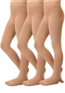 BT00006 Collant da Danza con Piede per Bambine e Ragazze in Nylon Personalizzabili nel Logo, Taglia, Colore e Confezione – Colori Abbronzatura, Caramello e Rosa - Product Image 5