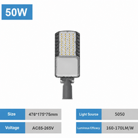 Lampadaire LED en aluminium 50W à CCT réglable par télécommande, anti-corrosion, pour parking, autoroute, route extérieure