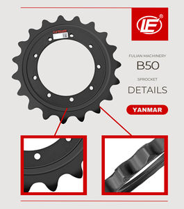 B50 Sproket Penggali, Bagian Bawah Roda Penggali Idler Roller Atas Penggali untuk Yanmar B50V - Product Image 2