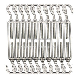 Tenditore per cavi e vele ombreggianti, tenditore a vite M5 in <span class=keywords><strong>acciaio</strong></span> inossidabile con gancio e fune metallica, vite per tendaggio - Product Image 1