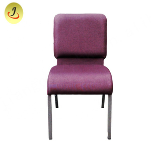 เก้าอี้โบสถ์แบบซ้อนได้ โครงโลหะทันสมัย พร้อมโฟมกันไฟ สำหรับใช้ในโรงละครและการสวดมนต์ - Product Image 1