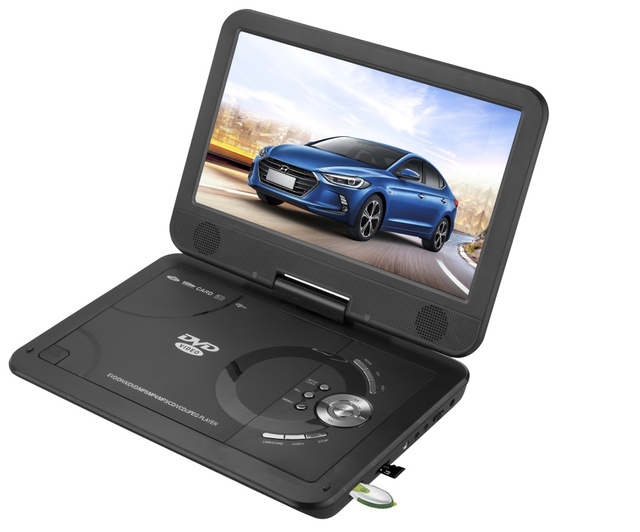 Feihe 10.1 Inch TFT LCD Plastic Screen /VCD Portable Player with Remote Control USB 720P Resolution Black
