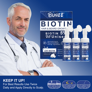 BUNEE Rogane 5% Haarwuchs-Schaum für Männer, topische Lösung zur Behandlung von Haarausfall, für volleres und dickeres Haar, unparfümiert - Product Image 6