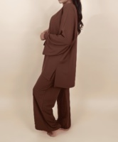 Willson 2026 Nouveau Design Burkini Modeste avec Hijab Fixe Boutons Pantalon Large Manches Ensembles 3 Pièces Maillot de Bain Élégant
