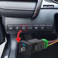 Interrupteur à bouton-poussoir de phares antibrouillard 12V avec faisceau de connexion d'indicateur LED Interrupteur poussoir de phare antibrouillard de voiture marche/arrêt 4P pour Toyota Camry Corolla