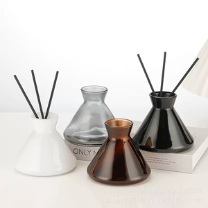 Vòng 200ml Rỗng Xe Nước hoa sậy khuếch tán chai thủy tinh màu xám hổ phách đen kính taper chai con bastoncini di Vetro - Product Image 3