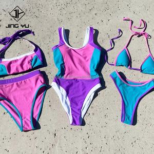 2024 New Style Wholesale Custom Designer High Quality Multicolor Women Bikini Set logo High Waist Fitness Swimwear - Product Image 3