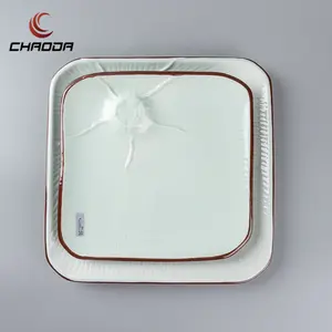 廉价方形瓷盘餐具8英寸/10英寸/12英寸批发陶瓷白色餐盘