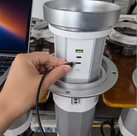 Enchufe de Escritorio Retráctil con Carga Rápida PD de 65W, 3 Tomas de Corriente AC, Puerto USB-C, Diseño de Mármol, para Cocina u Oficina