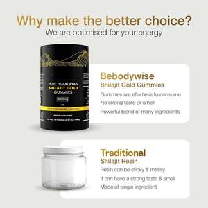 US Warehouse Stock Dropship Pure Himalaya Shilajit Gummies Gold | Zonder toegevoegde suiker | Ashwagandha, Gokshura |   Fulvinezuur & 85+ - Product Image 6