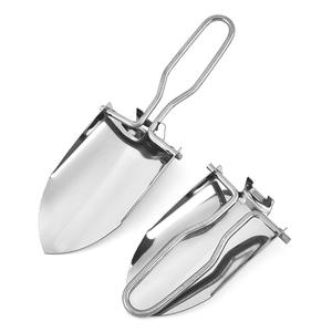 Pelle à glace en acier inoxydable pliable et portable pour les magasins de thé au lait et les supermarchés, avec lame de préhension intégrée - Product Image 1